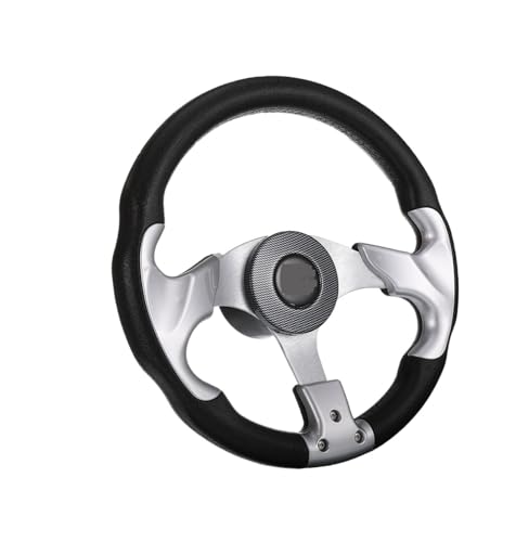 ZGYDNM Ship steering wheel Aluminum Alloy Speed Boat Steering Wheel Helm Steer System Universal Pontoon Automobile Interior Replacement Part Comfortable, TYPE1