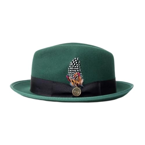Chapeau Trilby élégant pour fêtes et événements costumés en feutre noir