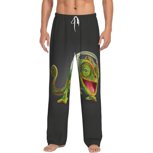 Pantalon de pyjama homme musique Chameleon doux avec poches grande taille