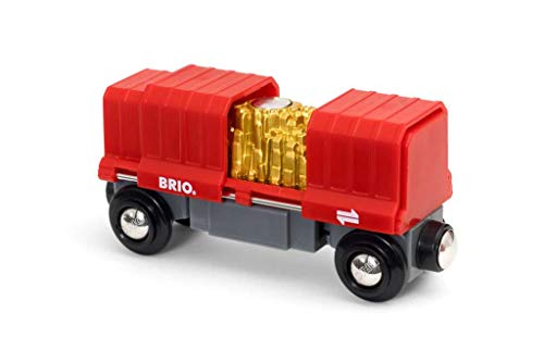 Wagon Cargo Rouge avec connexions aimantées pour circuit de train Brio - 3