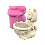 幾何学 女の子 ちりとり 石膏 シリコン型 収納ボックス 型 植木鉢 植木鉢 ペンホルダー 女の子 ちりとり シリコン型