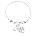 UdobuyExpandable Bangle Bracelet Hearts Charms She Believed She Could so She Did Inspirational Bracelets Silver Charm Bracelets Jewelry