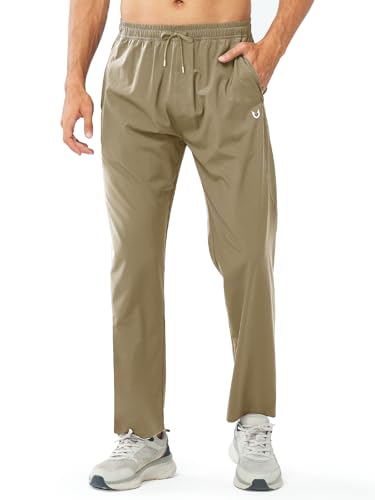 Image of NORTHYARD Men's Joggers Athletic Workout Track Pants Running Gym Training Sweatpants with Zipper Pockets Open Hem