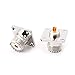 RAFGALDEX SO239 Female Jack UHF Connector 5 Pcs Brass Nickel Plated Coaxial Cable Adapter 4 Hole Panel Mount Socket with PTFE Insulator for Ham Radio Mobile Radio and Audio Video Systems