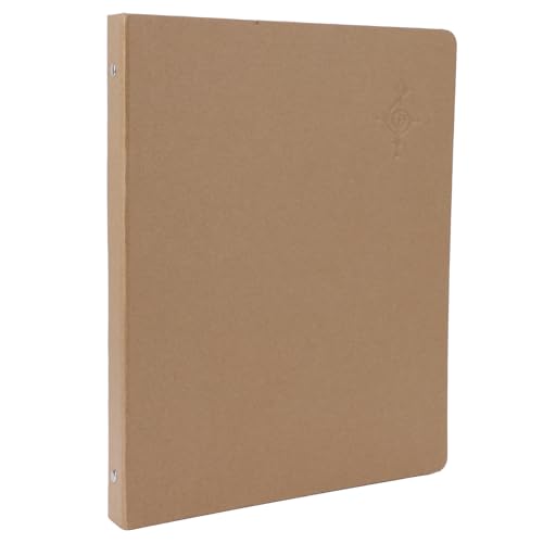 Sheet Music Folder, Sheet Music Binder With New Frame Clip Design A4 20 Sheets Capacity Kraft Paper PVC Music Sheet File Binder Music Binder for Concerts Rehearsals Teaching Music