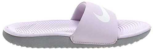 Image of Nike Unisex-Kid's Kawa Slide (GS /PS) Sandal, iced Lilac /White-Particle Grey, 11C Child US Little Kid