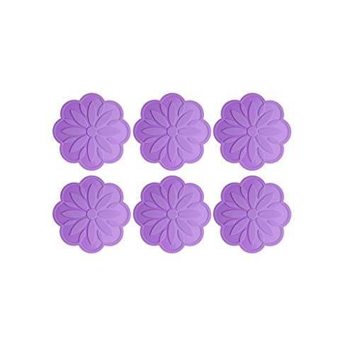 Sottobicchieri BEVIRI DI SILICONE BEVANDO BEVATORI BEPASTRO FLOWER COASTER CASSI RESISTANTI RESISTENTI for CAPER COARE COAFE, 6,50 pollici 6pcs Bere sottobicchieri (Color : D)