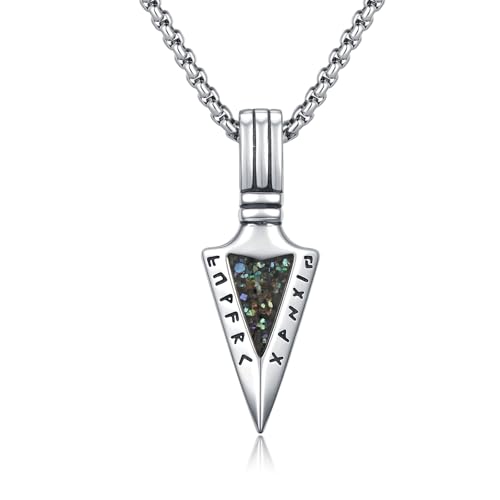 Pendentif flèche homme en argent 925, le cadeau viking idéal pour fils