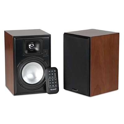 Vanatoo Black Transparent One Encore Plus Near Field Studio Monitor Speakers Pair for TV, PC, Gaming. Powered Speakers for Desktop and Room. AUX, USB, Bluetooth, Toslink Optical, Coax, Remote.