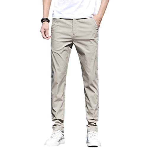 Pantalon en coton gris noir coupe ajustée WEGUKRI pour homme
