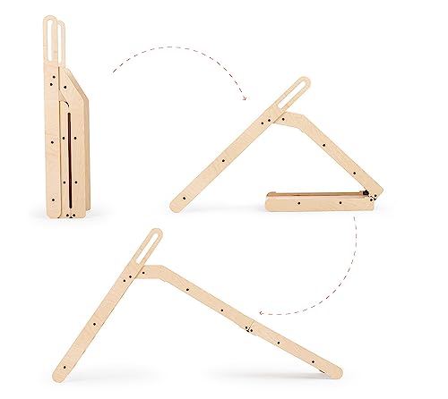 Mamatoyz 13SLDNAT Rutsche für den Außen- und Innenbereich, die zum Pikler SlideMe-Dreieck aus wiederverschließbarem Naturholz Wird