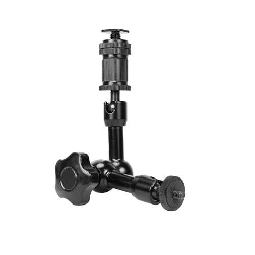 HIFFIN® 7 inches Adjustable Articulating Friction Magic Arm and Super Clamp Crab Pliers Clip for DSLR Camera Rig, LCD Monitor, DV Monitor, LED Lights, Flash Light, Load up to 17.6 pounds/ 8 kilograms