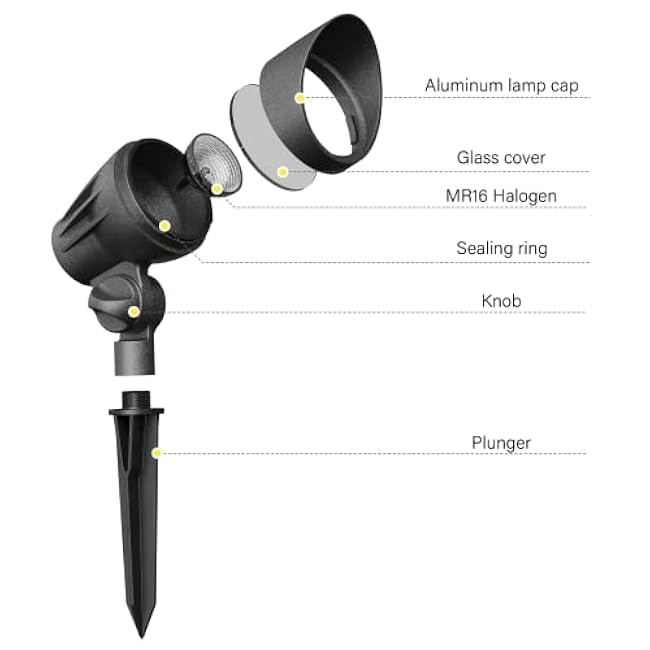Malibu 50 Watt Floodlight Landscape Lights Outdoor Spotlight Path Light 8301-9601-01