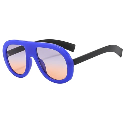 Image of Popular Fashion Pilot Sunglasses Women Retro Chunky Designer Men Punk Gradient Shades UV400 Oversized Sun Glasses