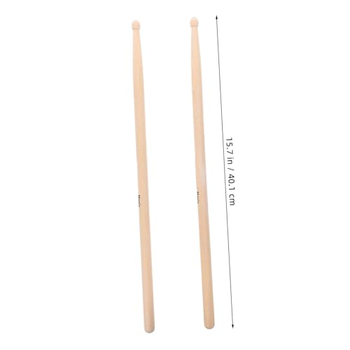 Baquetas para batería TOYANDONA 2 piezas beige 7A miniatura 2