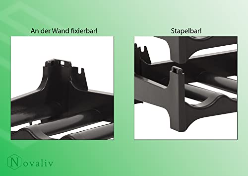 Weinregal Novaliv für 36 Flaschen aus Kunststoff, stapelbar und erweiterbar