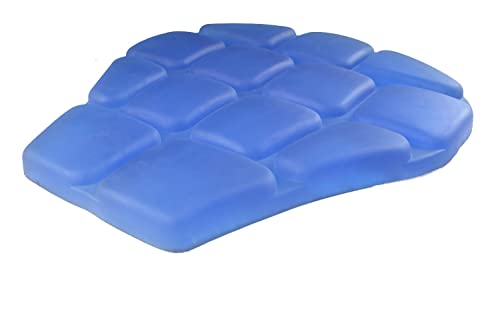 Image of Gel Seat Cushion for Bullet Bike Seat Gel Pad for Support Lower Back, Spine, HIPS Promotes Venting, for All Bike Seat, Weight Distribution 30 x 34 x 2.5 cm (Blue)