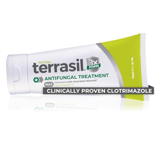 terrasil Clotrimazole Antifungal Cream, Relief for Fungal Yeast Infection, Athletes Foot Treatment, Jock Itch Ringworm, Men & Women, Natural Ingredients, Anti Fungal Cream for Skin and Feet (7oz)
