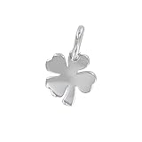 Réalisé en Métal Rhodié LES POULETTES BIJOUX - Pendentif Argent Rhodié Mini Trèfle