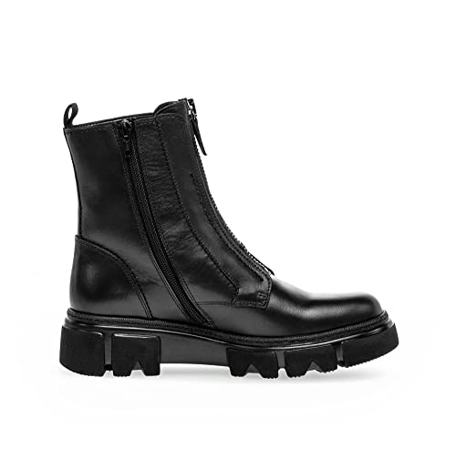 Gabor Damen Biker Boots, Frauen Stiefeletten,Best Fitting,Winterschuhe,warm,gefüttert,Stiefel,Bootee,Booties,schwarz(Altsilber)… – Ansicht 4