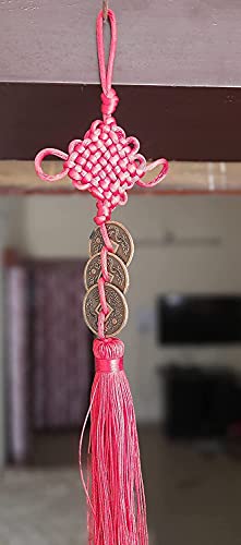 Image of Vastu Fengshui Three Lucky Coins Wall Hanging for Luck