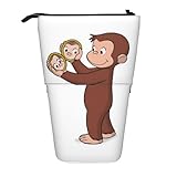 おさるのジョージ 1 ペンケース 伸縮式 ピーナッツ 筆入れ 格納式ペンケース 引き込み式の筆箱 鉛筆ケース ペン袋 縦型 かわいい 大容量 文房具 おしゃれ 立つ 伸縮性 小物収納 軽量 学生用 子供 社会人用