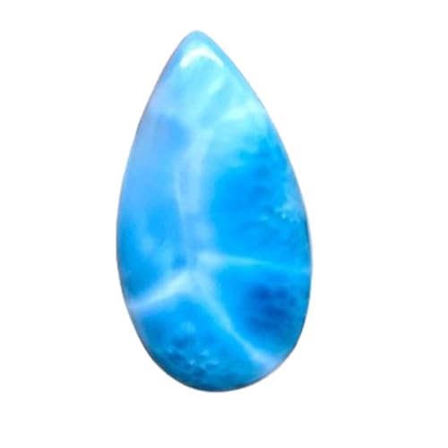 Larimar naturel de forme poire 41x22x7mm pour fabriquer un bijou personnalisé à offrir