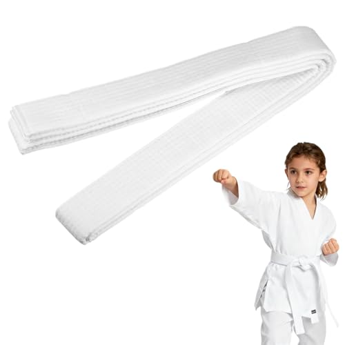WUYJI Cinturones de traje de judo 1 Cinturón de Judo y Karate de 180 cm, Cinturón Profesional de Taekwondo, Cinturón Grueso de Aikido, Cinturones para Niños y Adultos, Cinturón de Karate