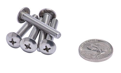 #10-32 X 1-1/4" Stainless Phillips Truss Head Machine Screw, (25pc), Fine Thread, 18-8 (304) Stainless Steel, by Bolt Dropper