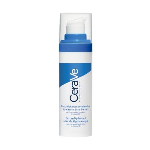 CeraVe Feuchtigkeitsspendendes Hyaluronsäure Serum Aufpolsterndes Gesichtsserum für trockene bis normale Haut Mit 3 essenziellen Ceramiden und Vitamin B5 30 ml