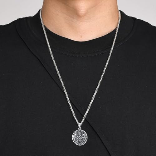 Viking Necklace 925 Sterling Silver Norse Nordic Jewelry for Men3