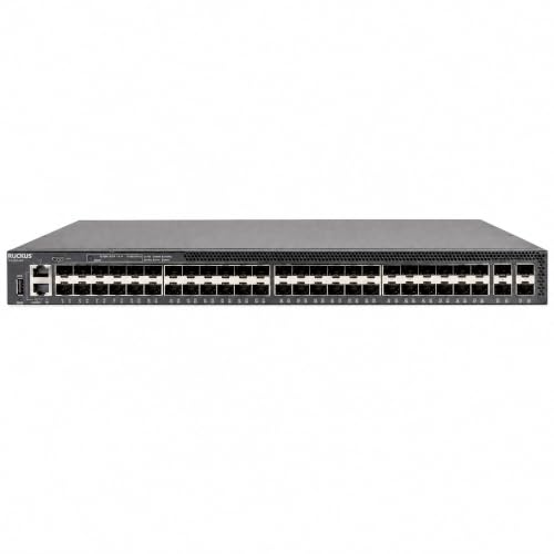 Image of Ruckus ICX8200-48F Managed Switch, 48x 100 /1000 Mbps SFP Fiber, 4x 25GbE SFP28 Uplinks - Stackable Enterprise Switch, 3-Yr Remote TAC Included, TAA Compliant