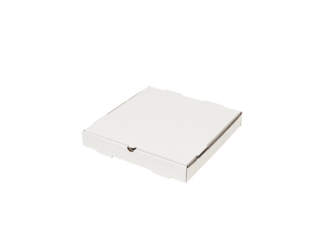 Premium 14" Pizza Box Bundle of 50 - Plain White Corrugated Cardboard Take out Delivery Container