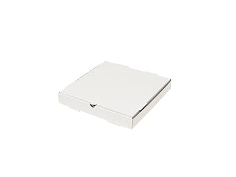 12 inch Pizza Box Bundle of 50 - Premium Plain White Corrugated Cardboard Take Out Delivery Container