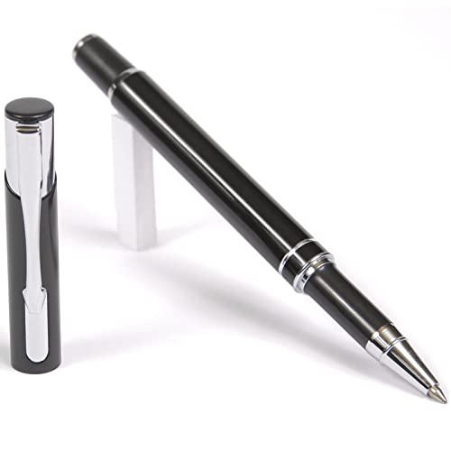 Low Budget Beautiful Black JJ Rollerball Pen - Black Ink Refill Medium Tip Point