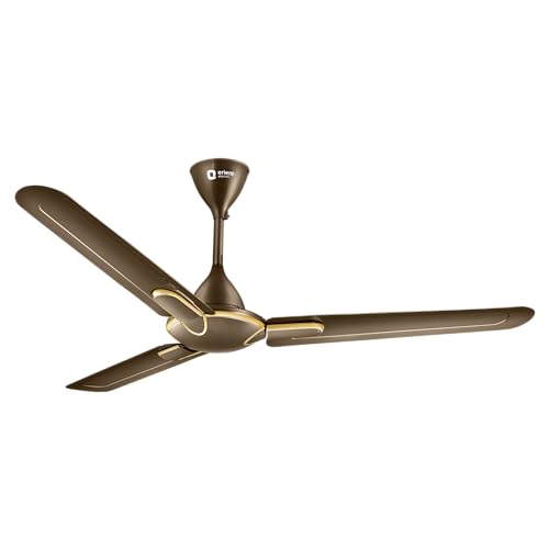 Orient Electric Laurel BEE Star Rated Ceiling Fan for Home | High Speed | Designer | Rust Proof Blades | Smooth Motor Operation (Metallic Bronze, Pack of 1)