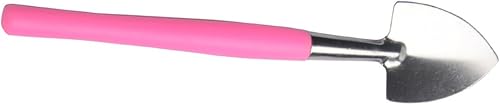 Miniatura 8 de Homoyoyo Mini herramienta de jardín rosa con asas de plástico antideslizantes, práctico rastrillo de pala y pala ancha para plantar macetas en
