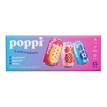 Poppis Prebiotic Soda, Variety Pack, 12 fl. oz., 15 Count