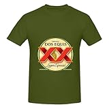 Orldit Cerveza Xx Dos Equis Logo Men's Cotton T-Shirt,Men's T-Shirt Moss Green