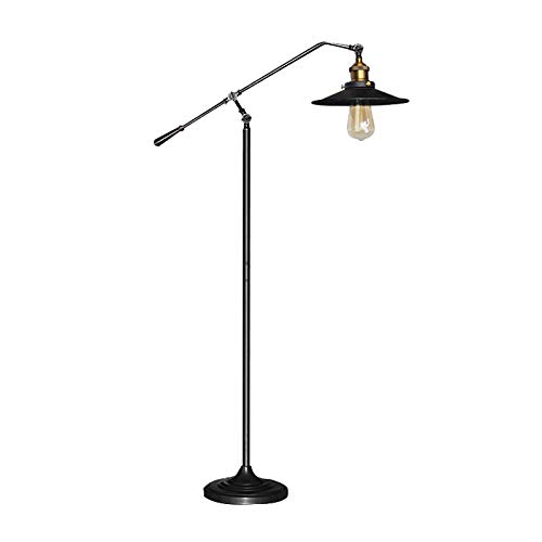 Lámpara industrial de piso de 62.5 pulgadas con diseño rústico