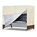 boyspringg Patio Swing Chair Covers Garden Hammock Glider Cover Durable Waterproof UV Resistant Whether Protector Outdoor Furniture (3 Seater, Beige)