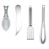 4 Stück Fischentschuppen-Entferner, Reiniger, Küche, Edelstahl, Fischhautreiben...