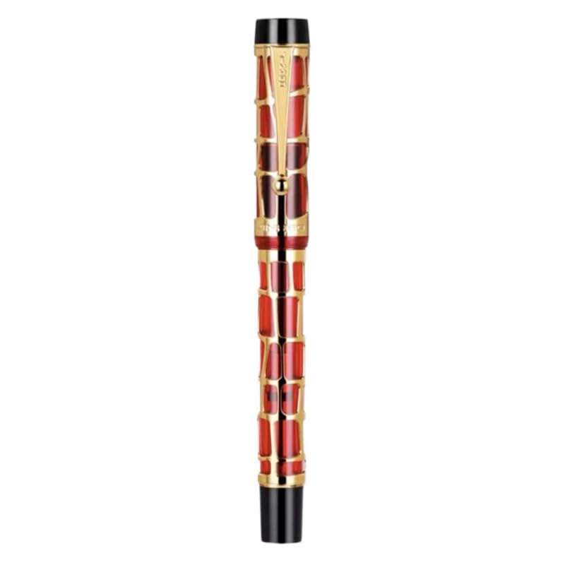 100 Centennial Stylo plume en résine creuse avec clip doré pour cadeau d'affaires, bureau, fournitures scolaires (vert clair, M)