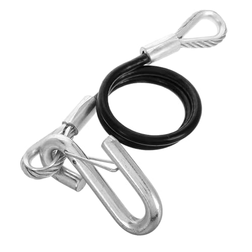 Alipis Self-Coiling Towing Rope Metal Trailer Safety Cable Heavy Duty Tow Strap Safety Cable for Boat Trailer Towing Truck Rope