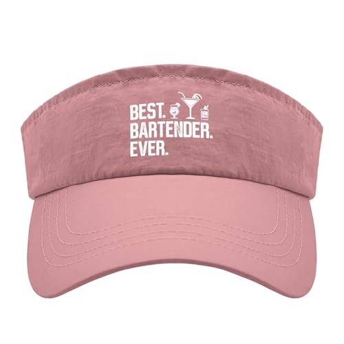 Best. Bartender. Ever Ball Fashion Cap for Men Pool Visor Hats Pink