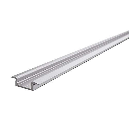 Reprofil ET-01-12 flaches T-Profil für 12-13,3 mm LED Stripes, eloxiert, 2000 mm, silber matt 975041
