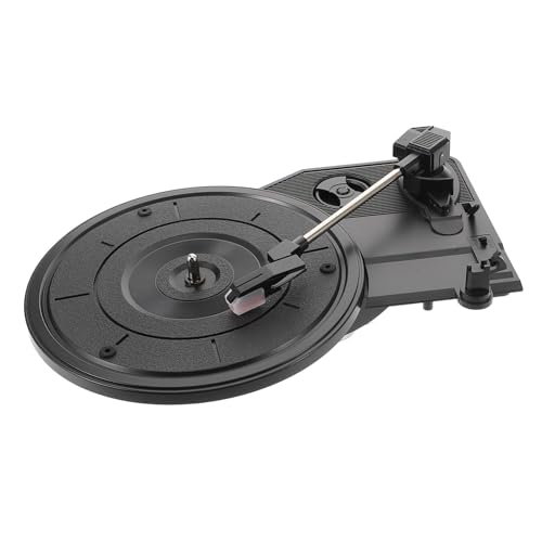 NOLITOY Tocadiscos Vinilo Retro con Mecanismo Gramófono Grande y Altavoces Integrados Motor Silencioso y Duradero Diseño Vintage para Amantes de Discos y Coleccionistas