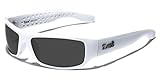 Locs Dark Lens Original Gangsta Shades Hardcore Men's Sunglasses - White
