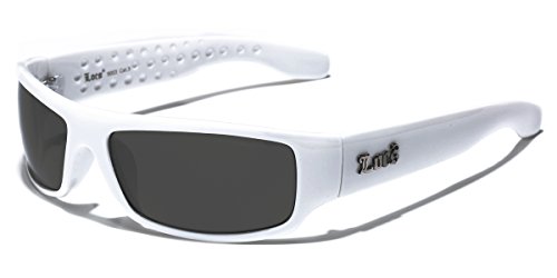 Locs Dark Lens Original Gangsta Shades Hardcore Men's Sunglasses - White