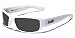 Locs Dark Lens Original Gangsta Shades Hardcore Men's Sunglasses - White